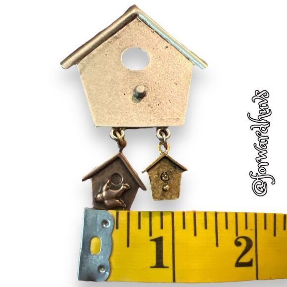 Bundle Sale 3 for $15 | Tri-Colored Birdhouse Brooch - Picture 6 of 10